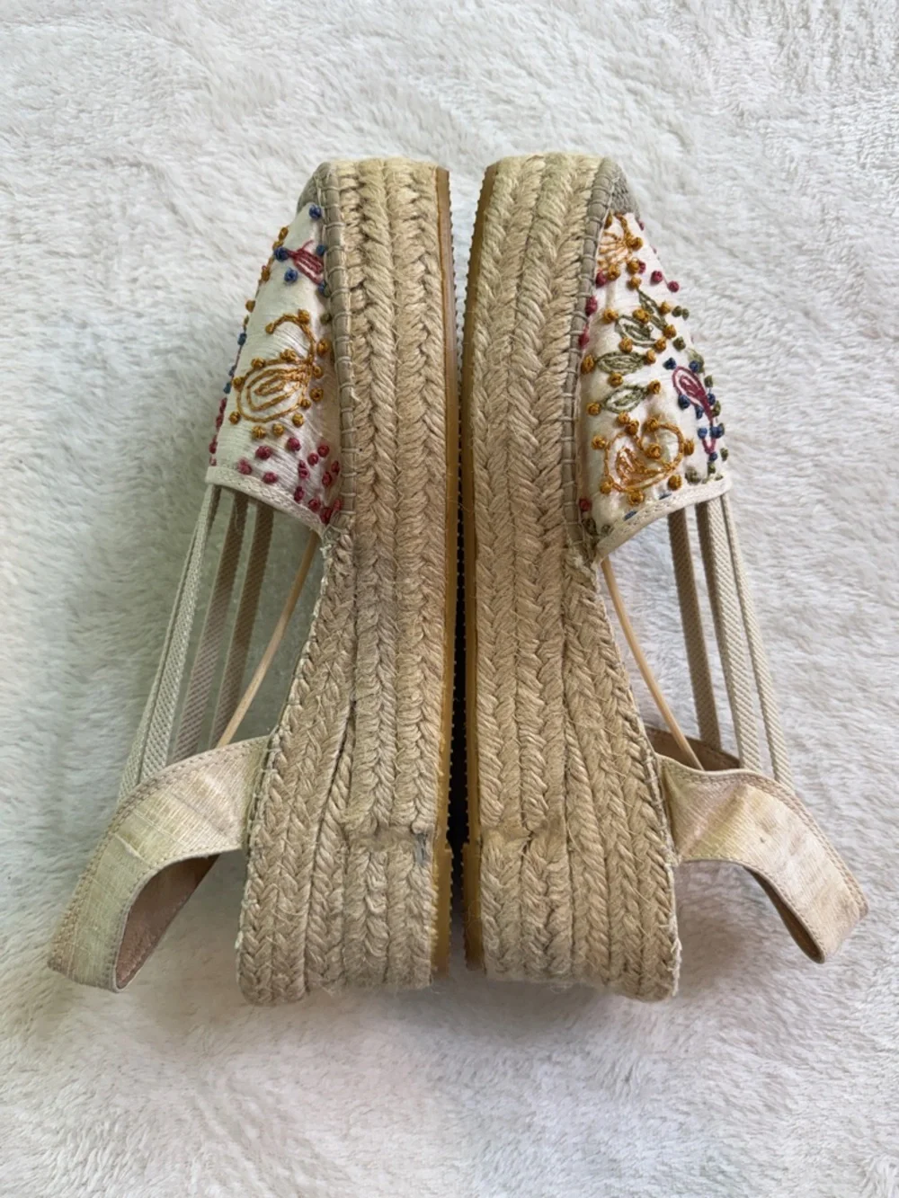 Vidoretta Embroidered Espadrille Wedges Boho Spanish Platform Sandals